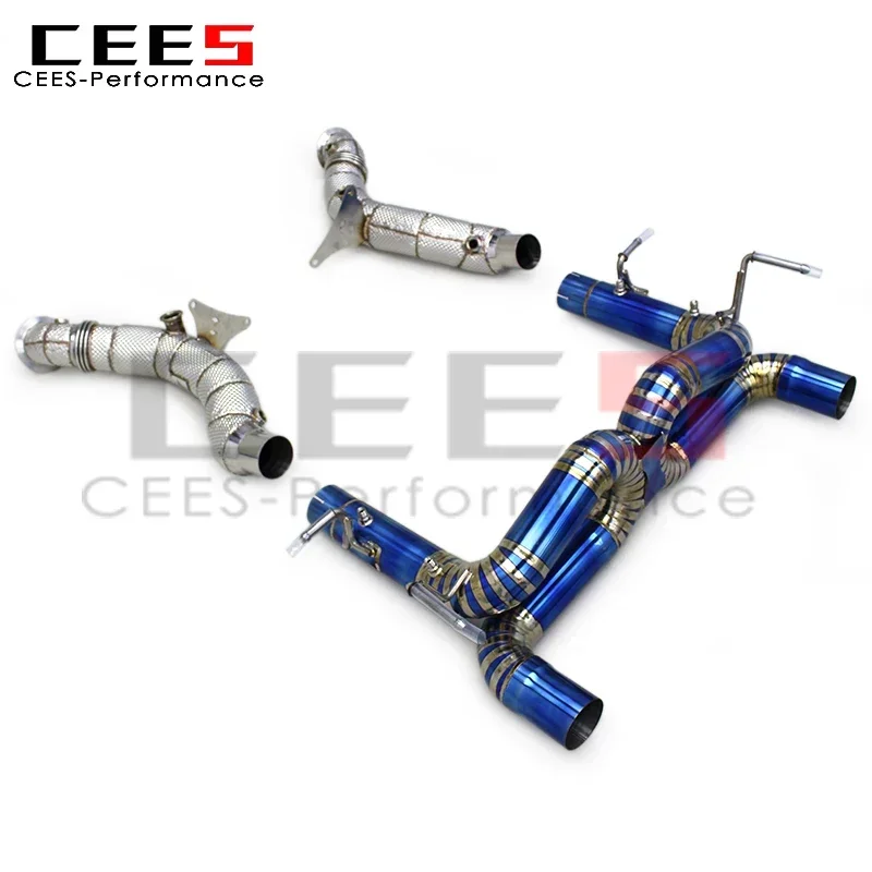 CEES Racing Full Exhaust Pipe for Ferrari F8 Spider/Tributo V8 3.9T 2019+ Titanium  Maximum Sound Straight Pipe Exhaust