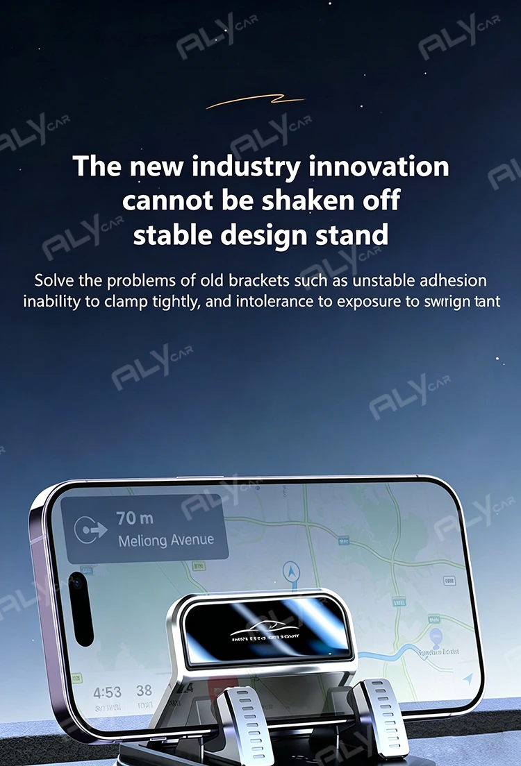 Universelle Auto-Handyhalterung Rutschfester Silikon-Armaturenbretthalter 360° ° Drehbarer Head-Up GPS-Navigationsständer für iPhone Xiaomi Ultra – Detail 1