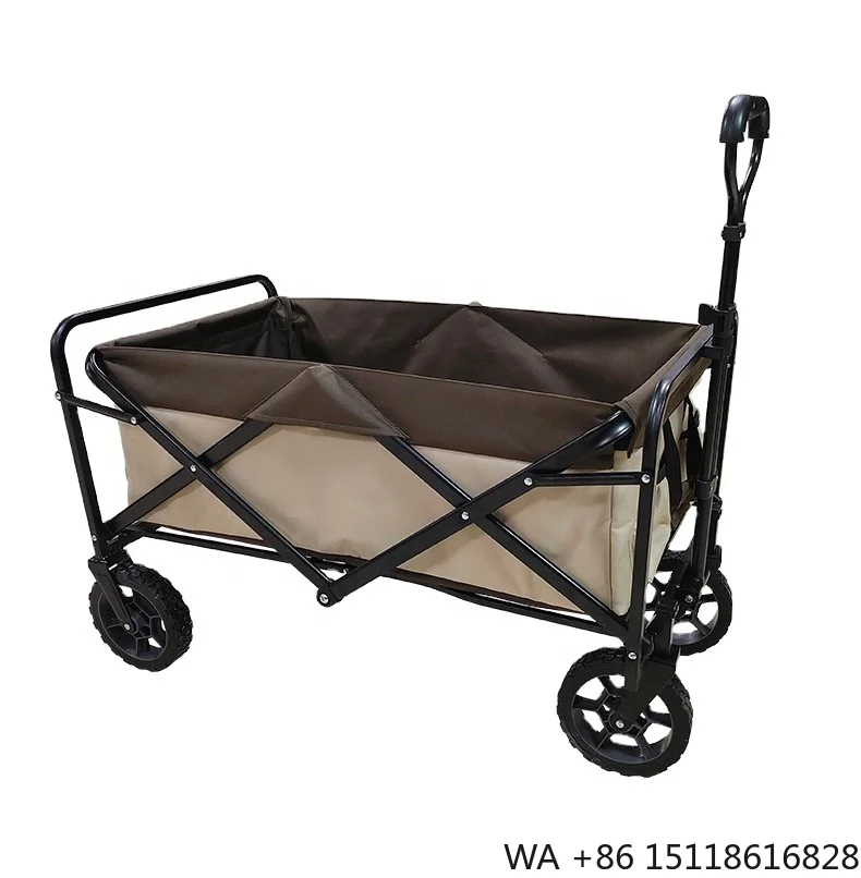 2026 Light Weight Portable Utility Collapsible Outdoor Camping Picnic Hiking Fishing Beach Folding Wagon Cart Foldable