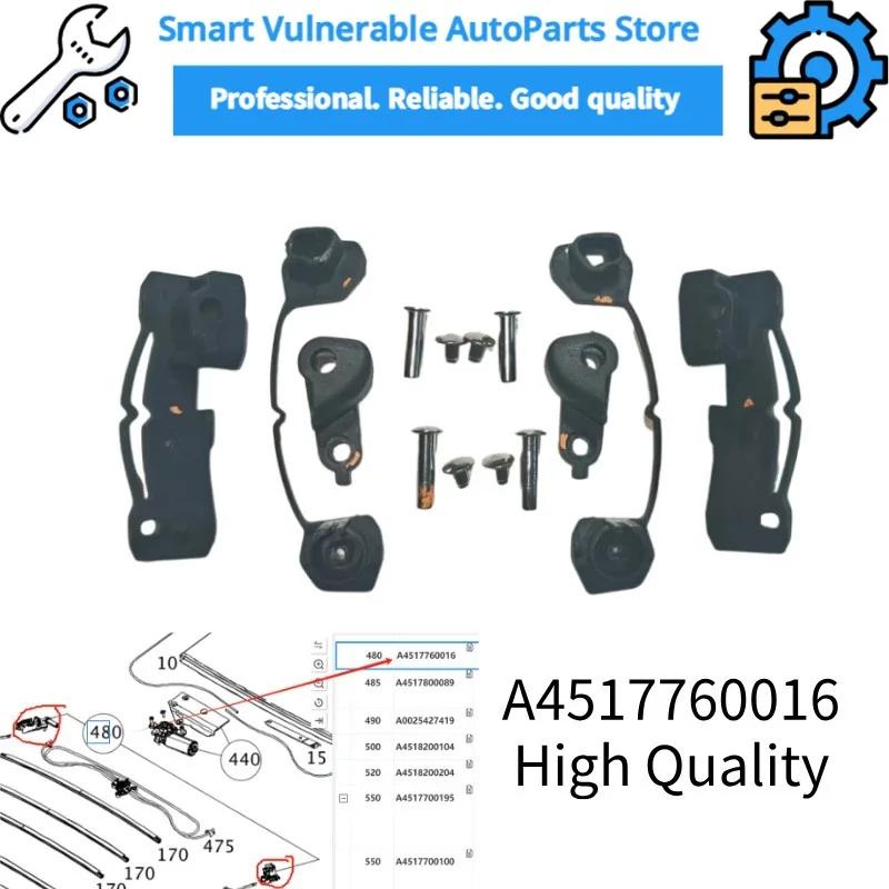 A4517760016 For Fortwo Cabrio Car Sunroof Bracket Slider for Mercedes-Benz Smart 451 4517760016 A4517820028