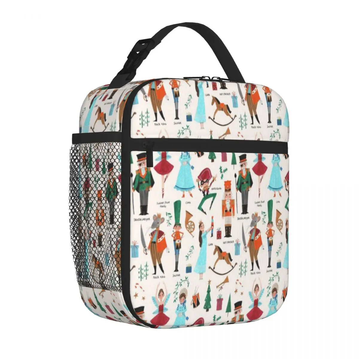 Hot Sale Nutcracker Ballet Characters Pattern 3D Stereo Adult Lunch Bag Park Picnic Thermal Tote