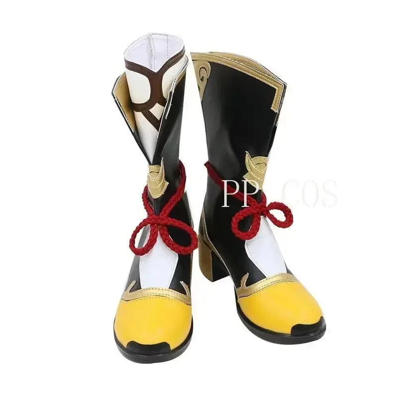 Genshin Impact Xiangling Shoes Exquisite Delicacy Cosplay Chef De Cuisine Cosplay Shoes Customize Cosplay Boots Halloween