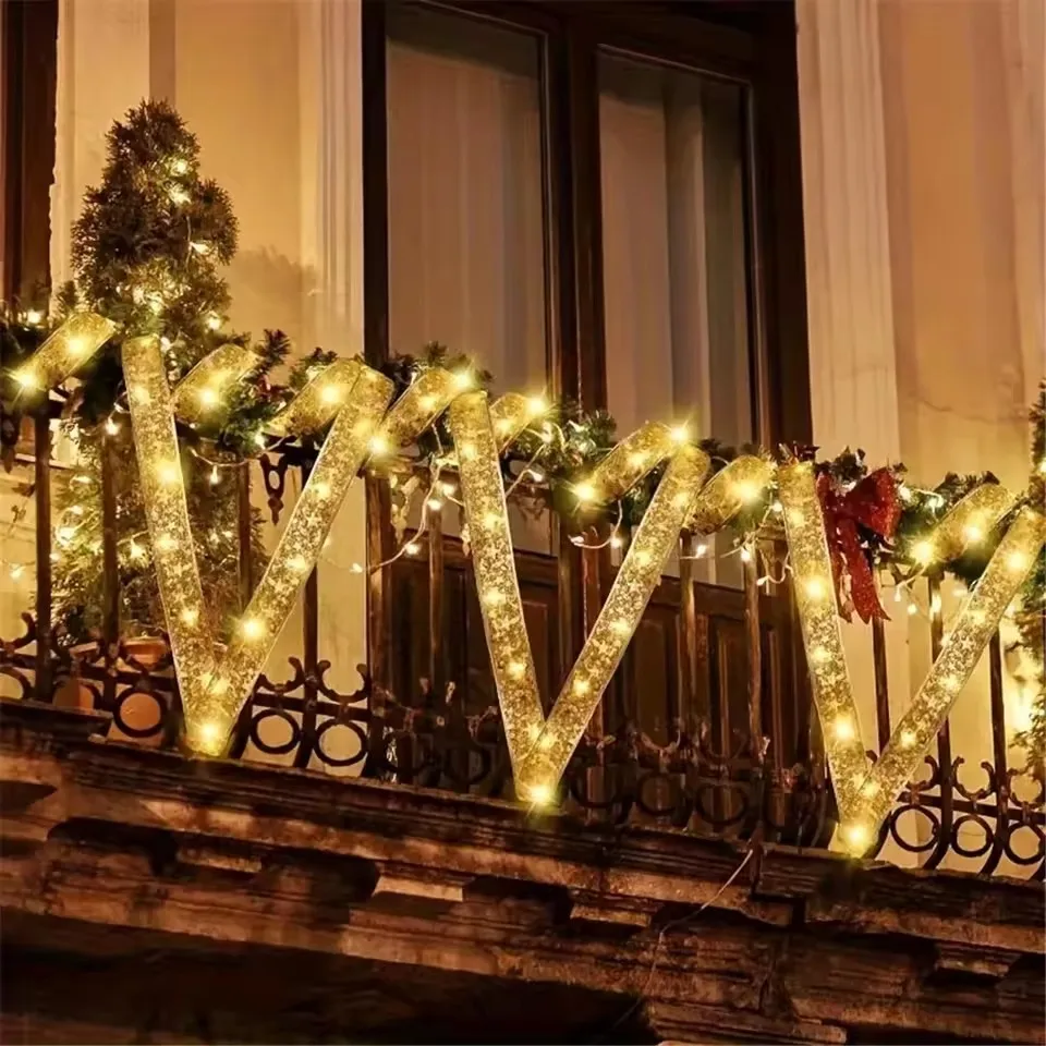 Fita de natal luz de fadas decoração de natal para casa 2025 diy arcos luz da corda ornamentos de árvore decoração de natal ano novo 2026