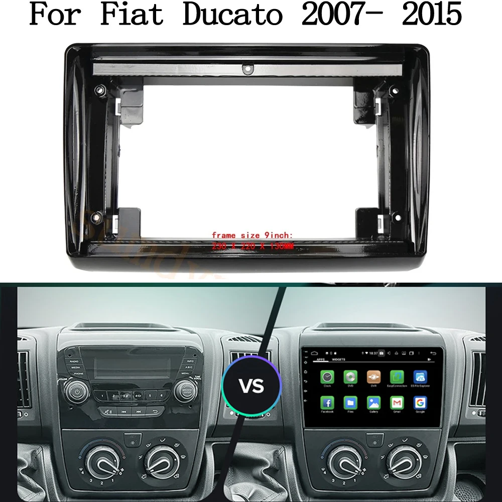 

9-дюймовая автомобильная аудиорамка 2din Fasica для Fiat Ducato Peugeot Boxer Citroen Jumper 2007-2015 автомобильная радио панель комплект панели приборной панели