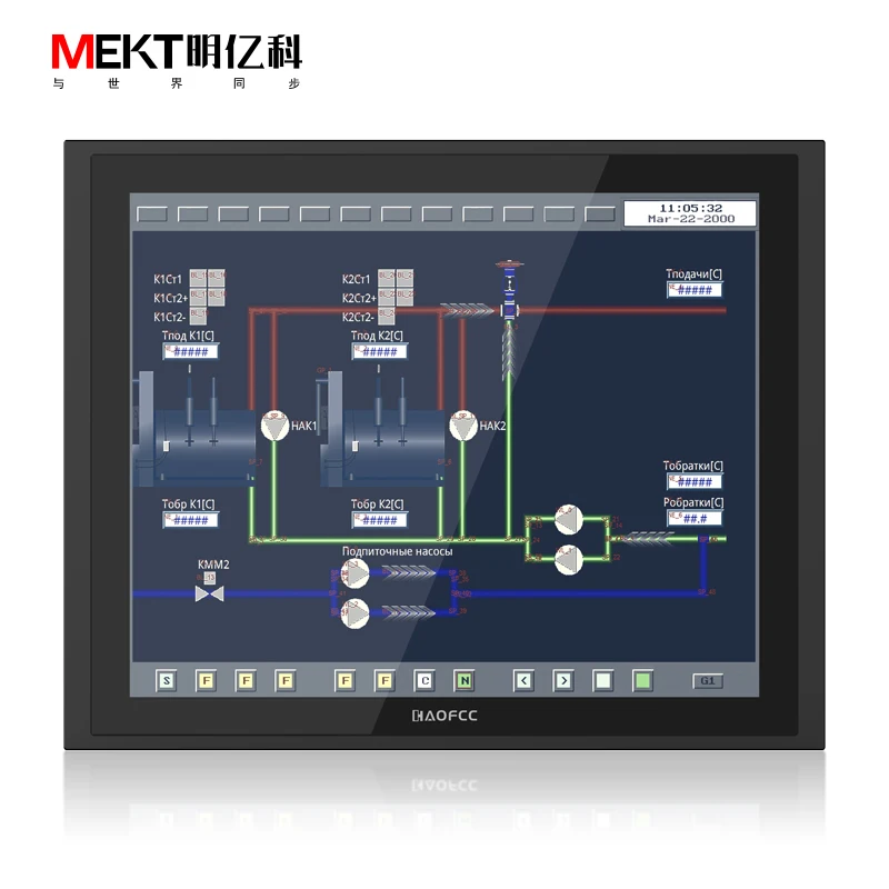 Panel Frontal externo integrado, dispositivo antiinterferencias, resistente al agua IP65, interfaz LAN/COMRS232/485/USB/HDMI, táctil inteligente, PC todo en uno, 19 pulgadas