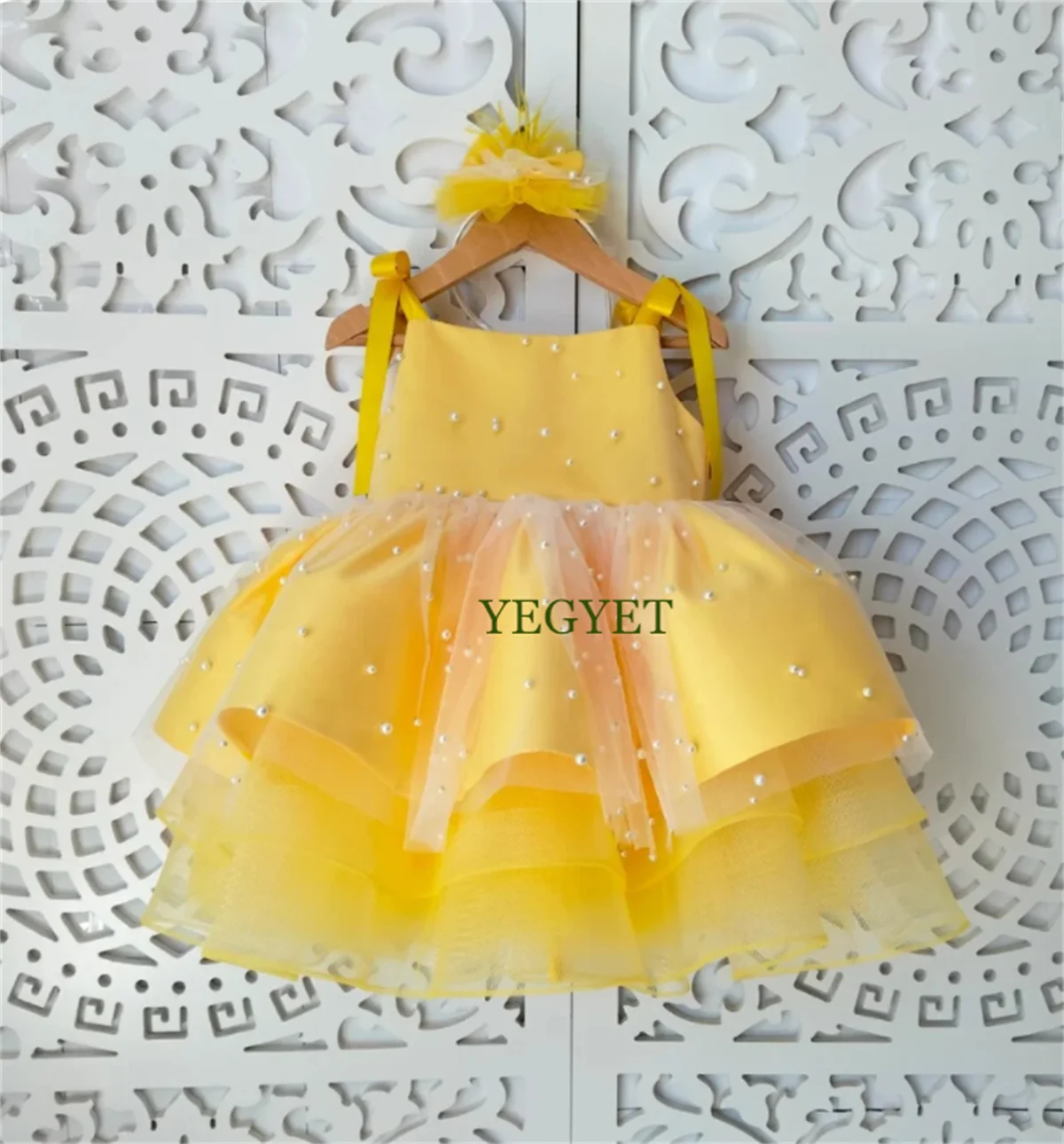 Flower Girl Dress Toddler Fairy Dress 2024 Tailored Tutu Outfit Infant Birthday Party Gowns Big Bow