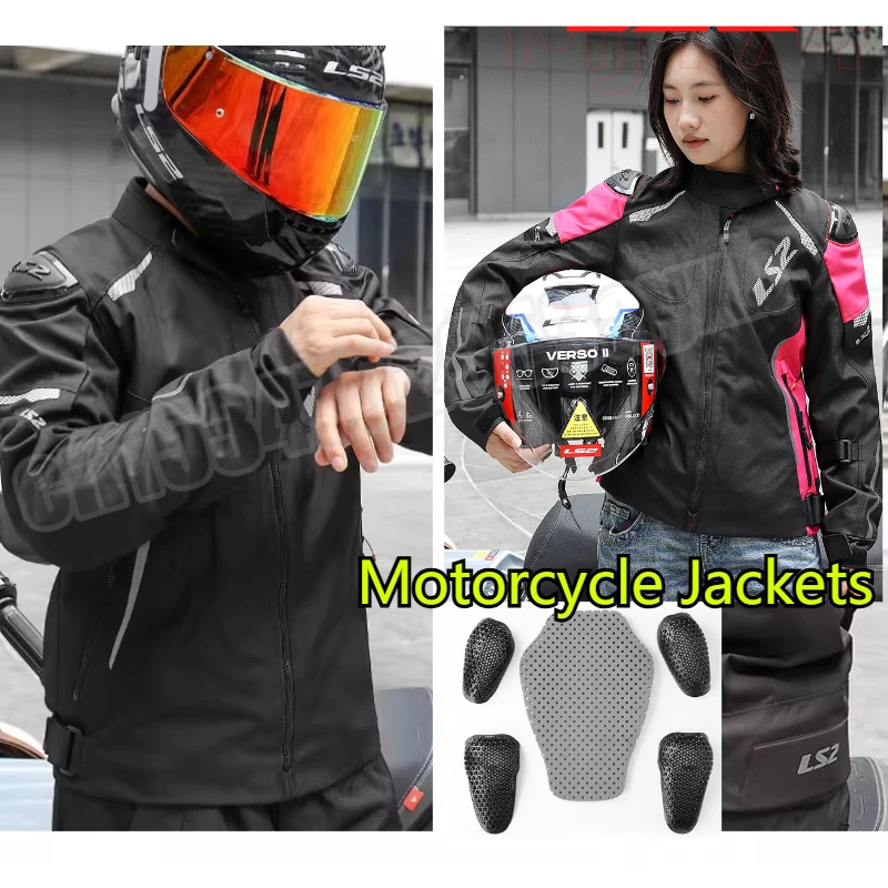 Giacca da moto LS2 MJ174 LS2 ZOOM Moto Racing Abbigliamento da equitazione Traspirante Uomo Donna Motocross Armatura morbida Abbigliamento Certificato CE