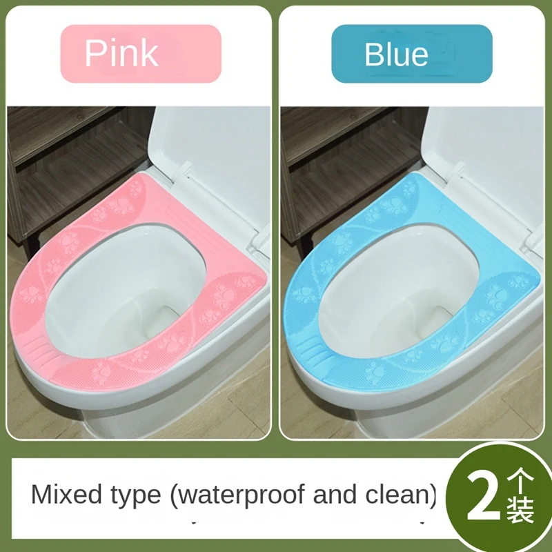 2 Pack Toilet Seats Cover Silicone Resusablet Oilet Lid Covers For Adults & Kids Potty Training For Oval, Round Toilets