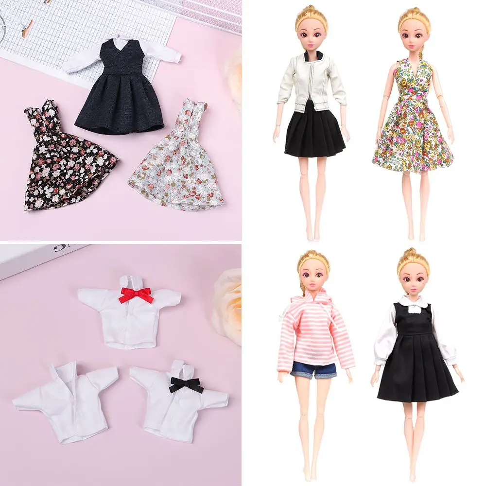 New Handmade Doll Accessories Tops Casual Skirts Mini T-shirt Dressing Clothes Navy Style Clothes
