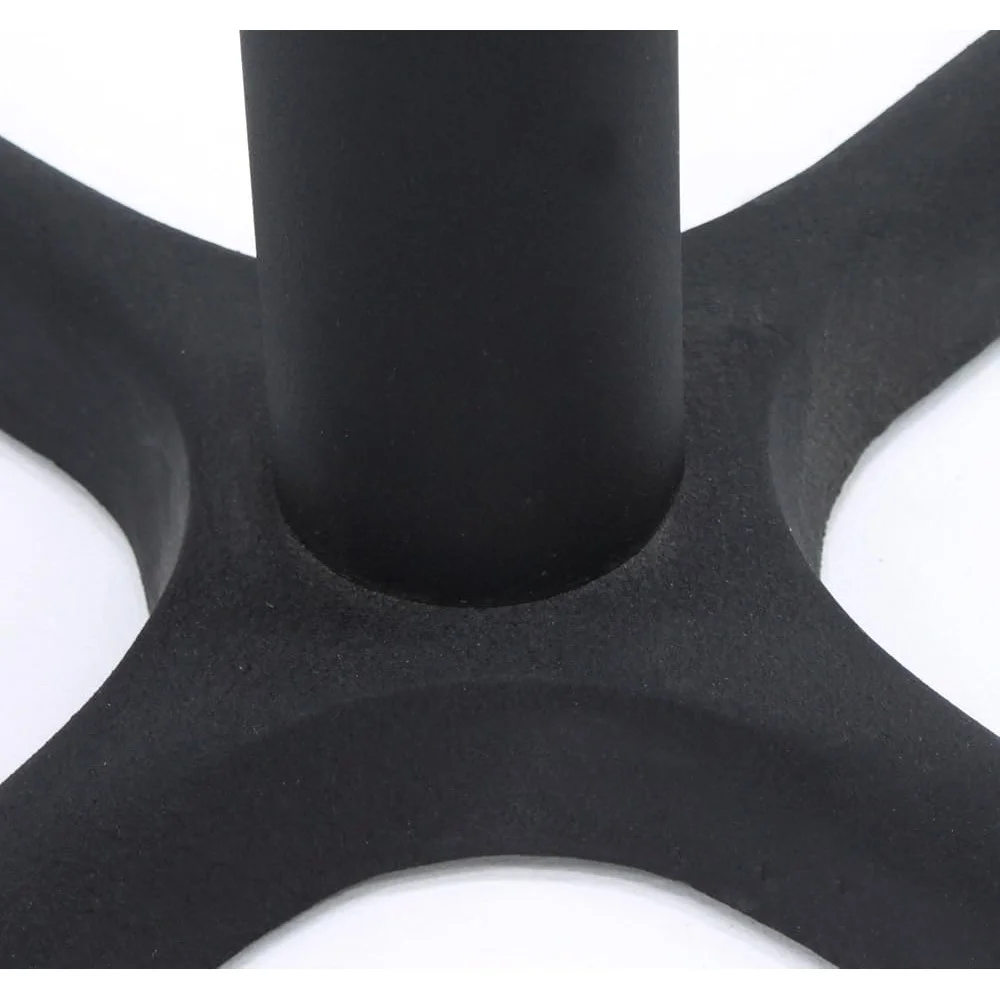 30 Inch Round Breakroom Table Thermal Fused Melamine Black Edge Cast Metal Base Office Coffee Table Dining Table Workspace