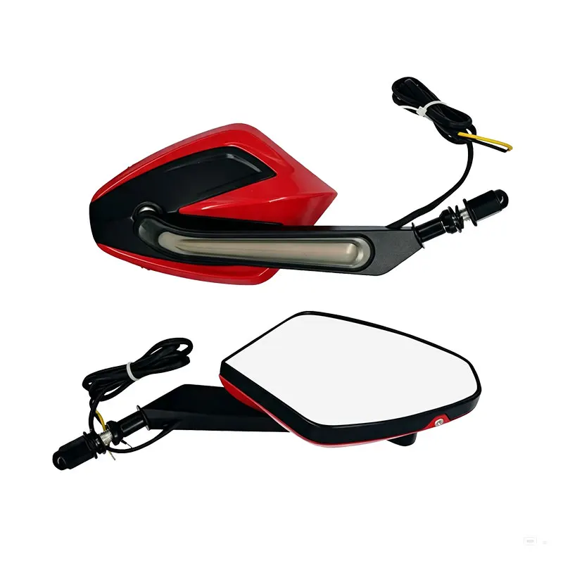 LED-Rückspiegel, Motorrad-Seitenspiegel, 12V, mit integriertem Blinker für Harley Dyna Softail Street Glide Road King Road Glide – Detail 4
