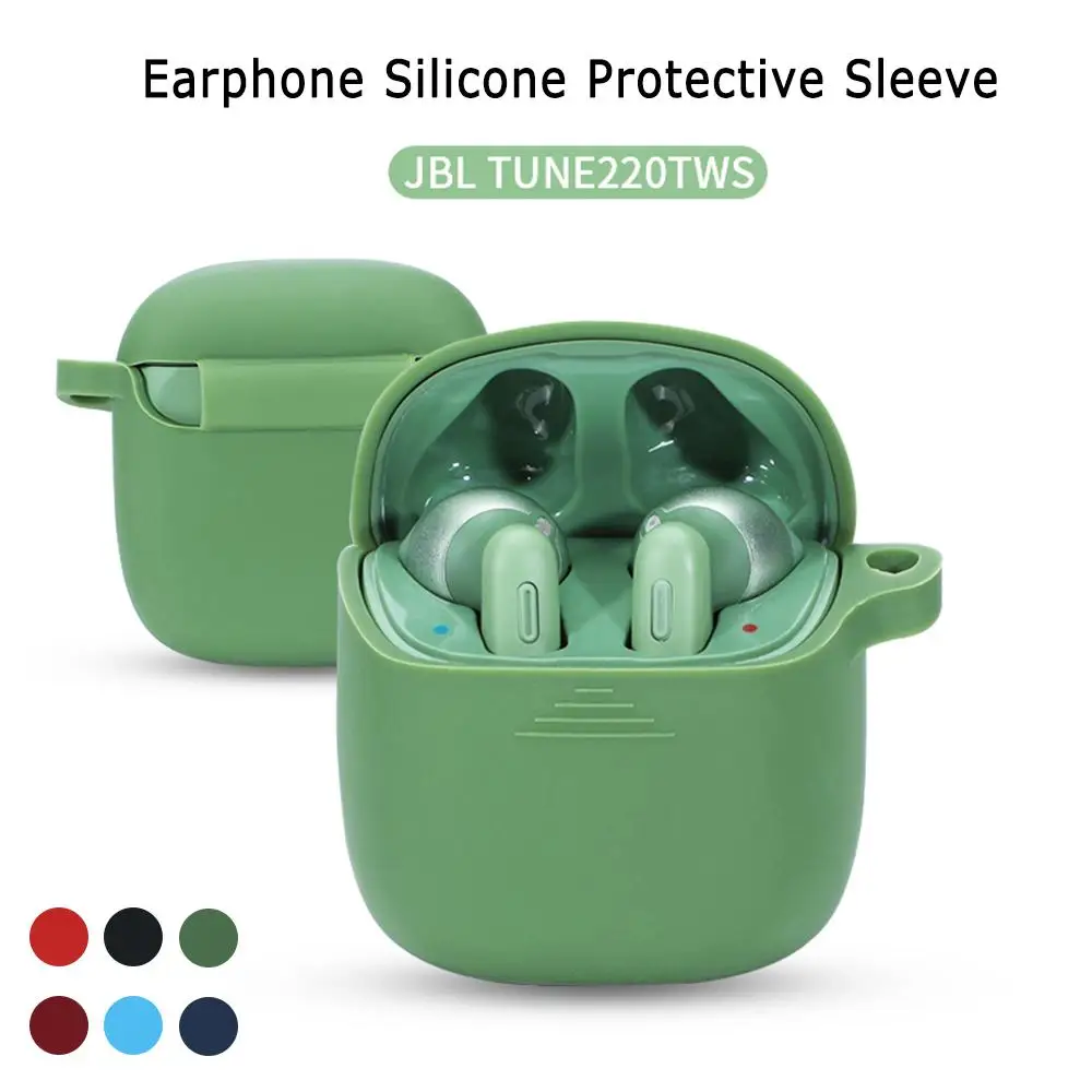 

Earphone Protective Case Solid Color Headset With Hook For JBL Tune 220 Protective Cover Silicone Protection Shell