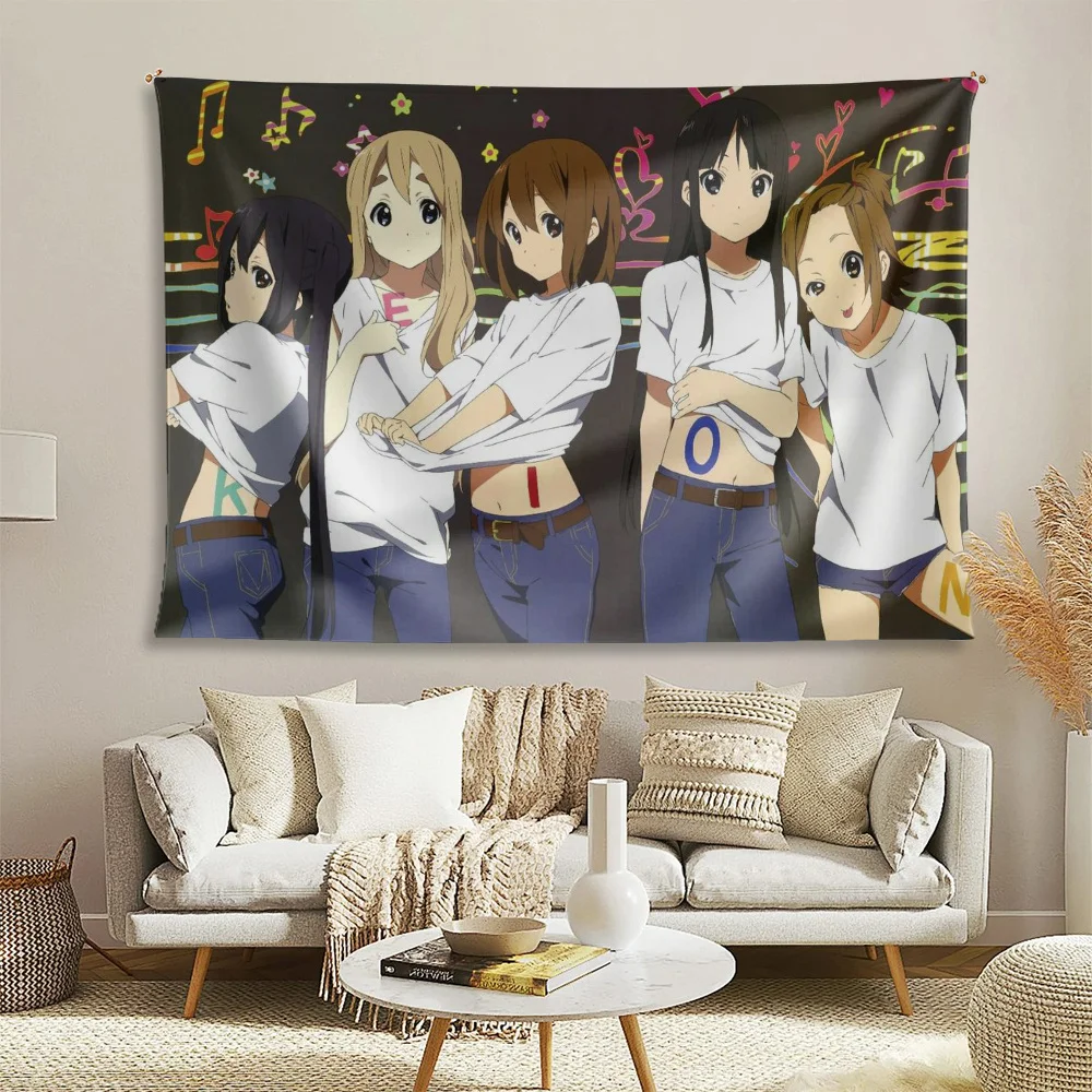 K-K-ON! Anime Wandteppich Ästhetische Raumdekoration Cutecore Zimmerdekoration Raumdekorationsartikel Wandbehang