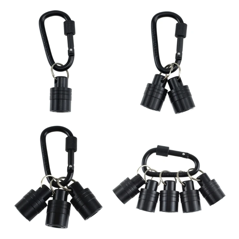 

1/4 Shanks Drill Bit Holders Keychains Shanks Bit Holsters and Carabiners Clips for Easy Carry Dropship