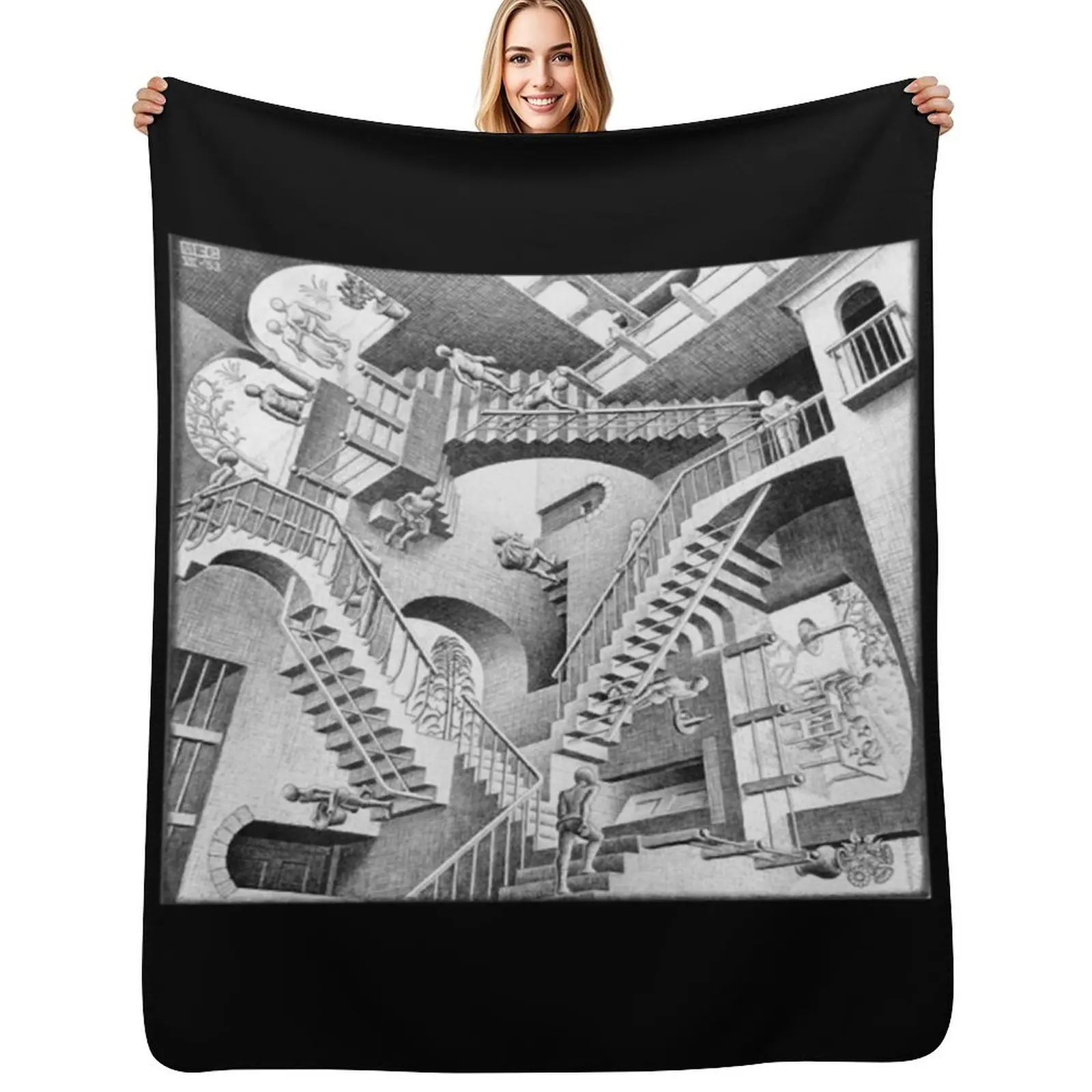 Mc Escher T-ShirtMC Escher Throw Blanket Soft Warm Blanket Gift for Men Women Adults
