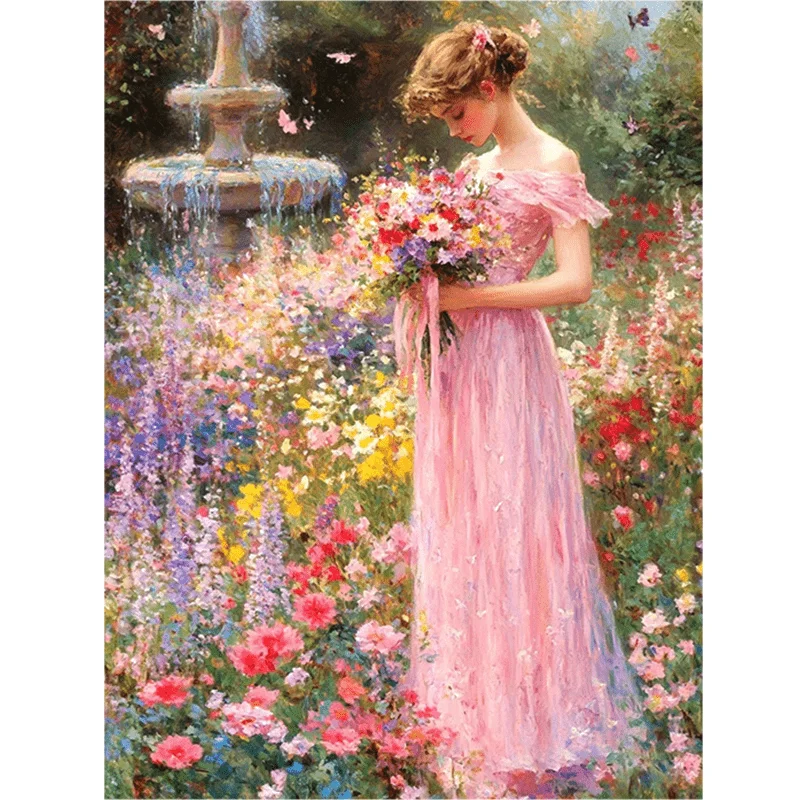 

500/1000/1200/2000PCS Puzzles for Adults Elegant Women in The Garden,Jigsaw Puzzles Brain Games Gifts Home Decor
