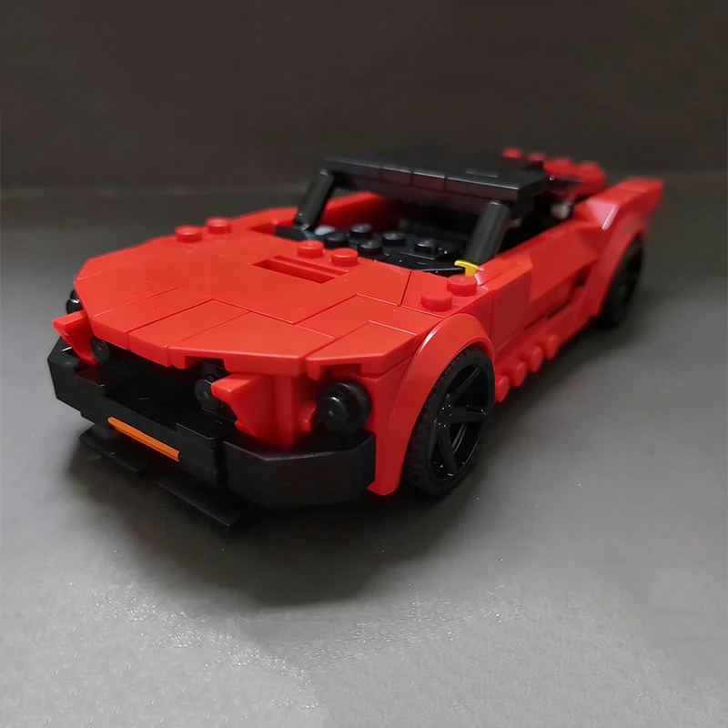 City Car Model MOC Building Bricks American Muscle Fastback Car Modular Technology Children Holiday Gifts Assemble Toy Suit