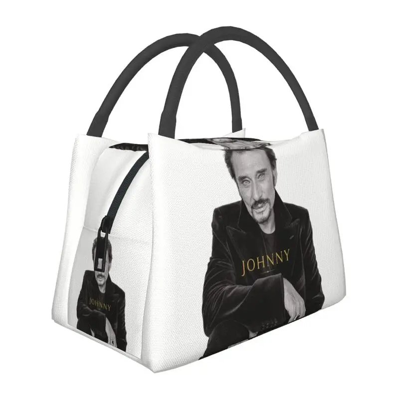 

Изолированная сумка для обеда French Rock Johnny Hallyday для работы, офиса, французской певицы, герметичный холодильник-холодильник, термобокс для женщин
