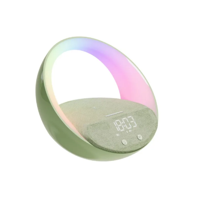 5 in 1 multi-function wireless charging bluetooth audio night light bedside bedroom gift speaker