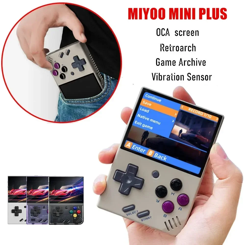 MIYOO MINI PLUS Portable Retro Handheld Video Game Console Linux System Classic Gaming Emulator 3.5 Inch IPS HD Screen Games V2