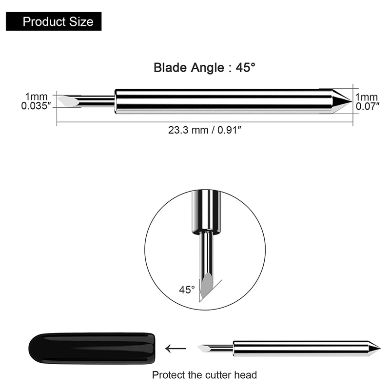 Cricut Keşfetmek için 40 Adet Kesme Bıçakları Hava/Hava 2/Maker İfadesi İnce Nokta Bıçakları Cricut Kesme Makineleri İçin Oluşur