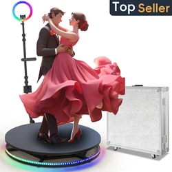 Affordable 360 Photo Booth with Accessories Flight Case Automatical Spin Slow Motion Rotating Photobooth 360 Video Degree Party