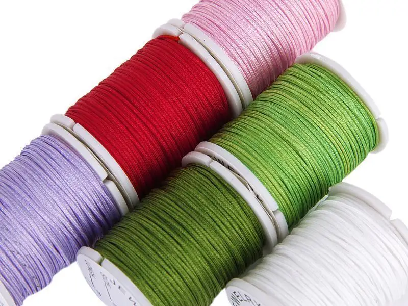 

10 Rolls Mixed Color Nylon Cord Beading Thread String 0.8mm DIY Jewellery Making