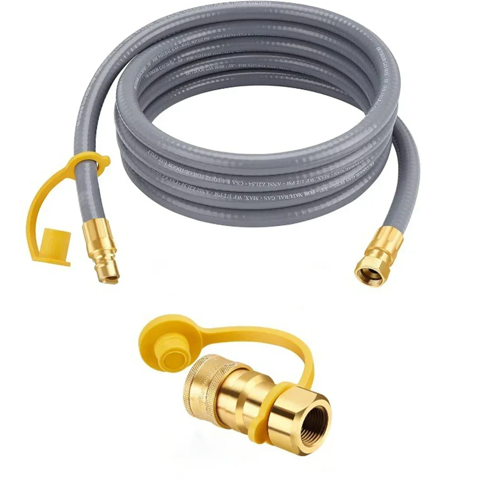 

38 Inch Quick Connect Hose Natural Gas Conversion Kit for Outland Living Firebowl with 10ft Hose and Brass Coupling