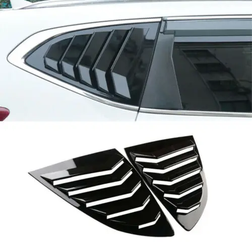 

2XABS Gloss Black Rear Window Louver Shutter Trim Cover For Honda CRV 2017-2022