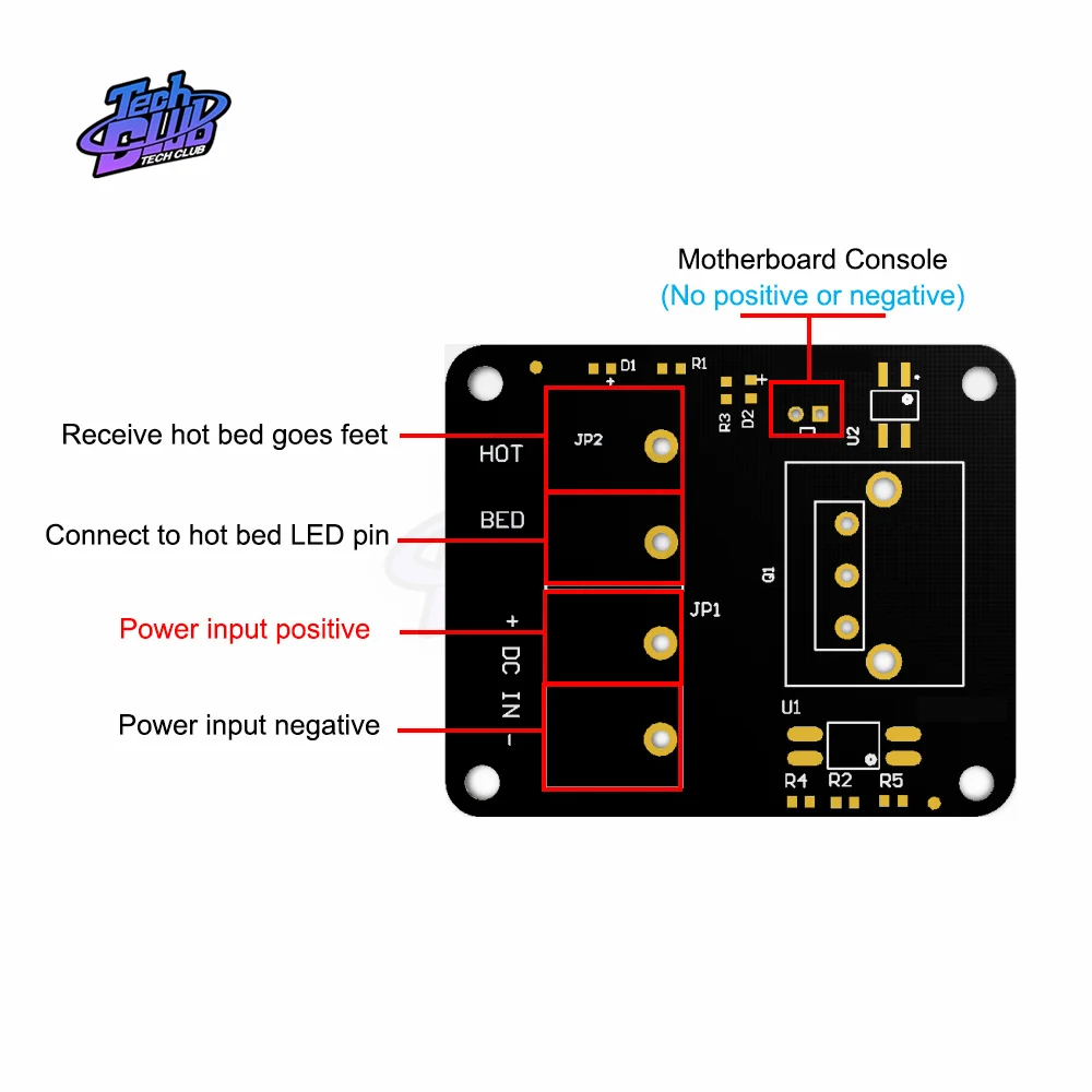 3D Printer Ho t Bed High-power Expansion Board Heat Controller MOSFET High Current Load Module 25A 12V or 24V for 3D Printer