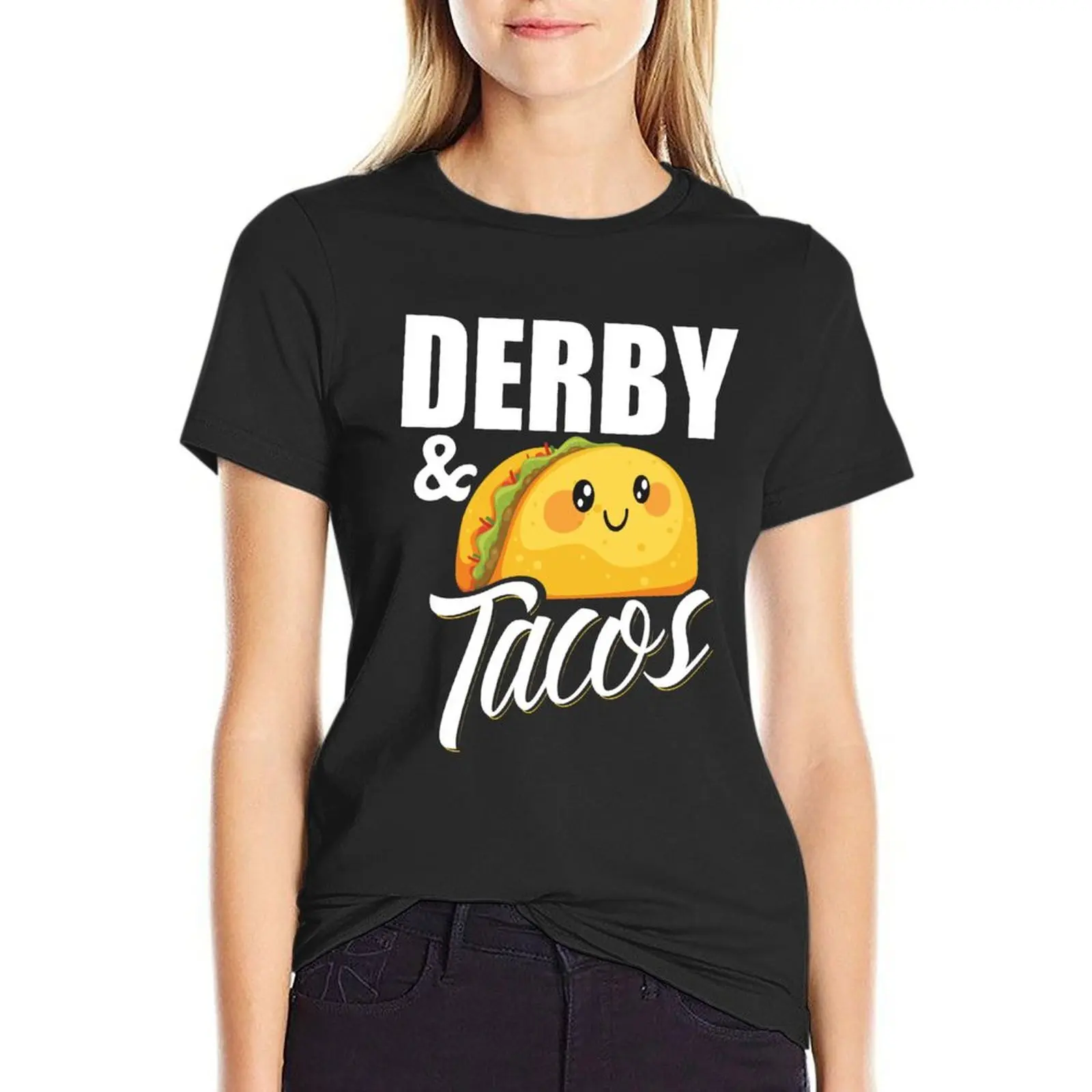 Roller Derby Shirts Roller Derbyand Tacos Vintage T-Shirt sublime korean fashion oversized t shirts for Women