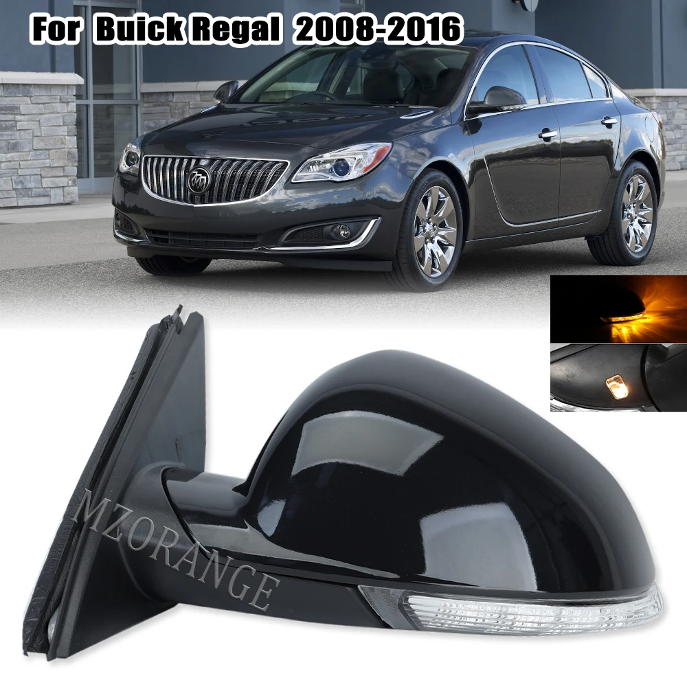 13 Pin Side Mirror Assembly For Buick Regal Opel Vauxhall Insignia 2008 -2016 Black Power Heater Folding Door Mirror Accessories