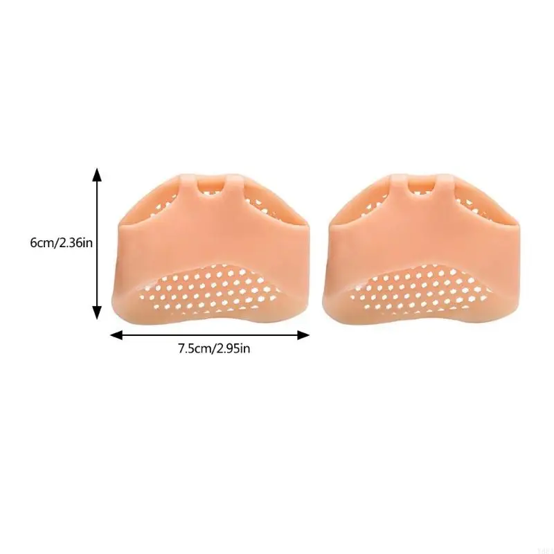 Y88A 1 par bolas silicone reutilizável almofadas pé oferecem amortecimento impedem as almofadas metatarsais do