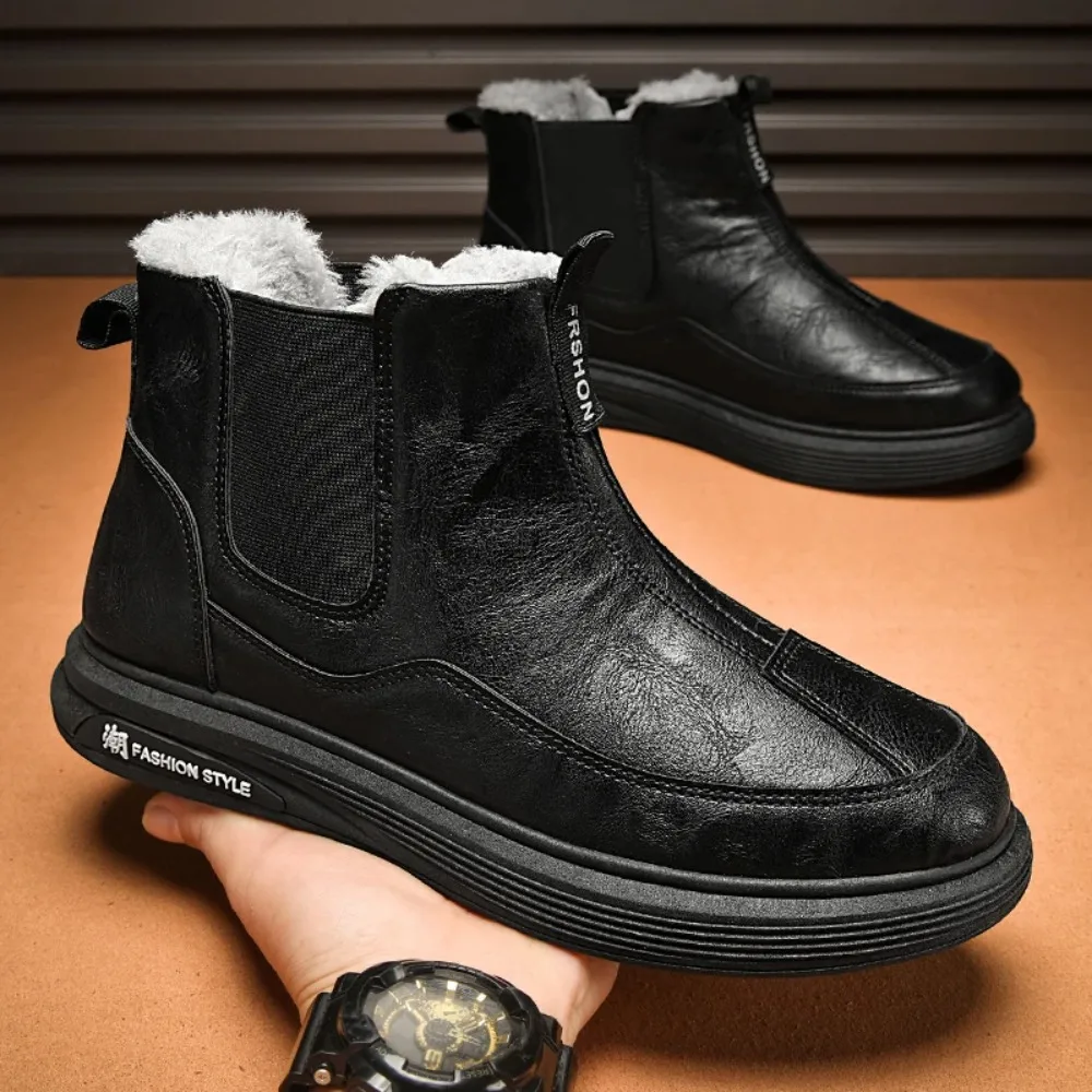 

Men's Winter Boots and Cold-proof Boots 2025 Men's Winter High-quality Warm High-top Cotton Shoes Outdoor Thick-soled Snow Boots