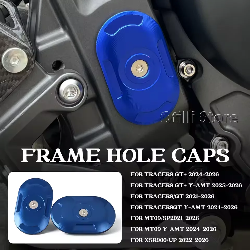 

For YAMAHA MT 09 SP MT-09 Tracer 9 Tracer9 GT XSR900 XSR 900 UP 2022-2026 Frame Hole Cover Caps Plug Decorative Frame Cap Set