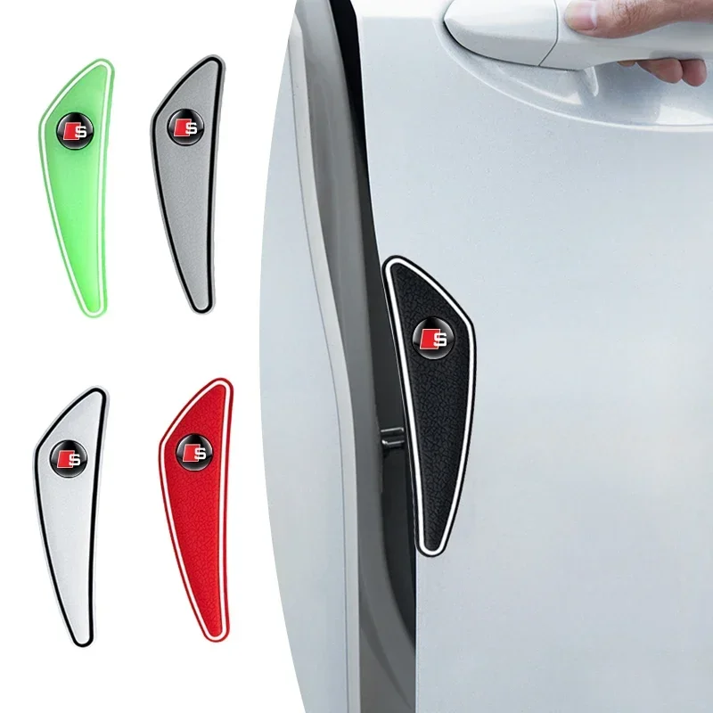 4pcs Car Protective Strip Sticker Car Styling Accessories For Audi SLine A4L A3 A5 A6 C7 A4 B8 8P 8V B6 Q5 B9 B7 A1 Q7 Q3