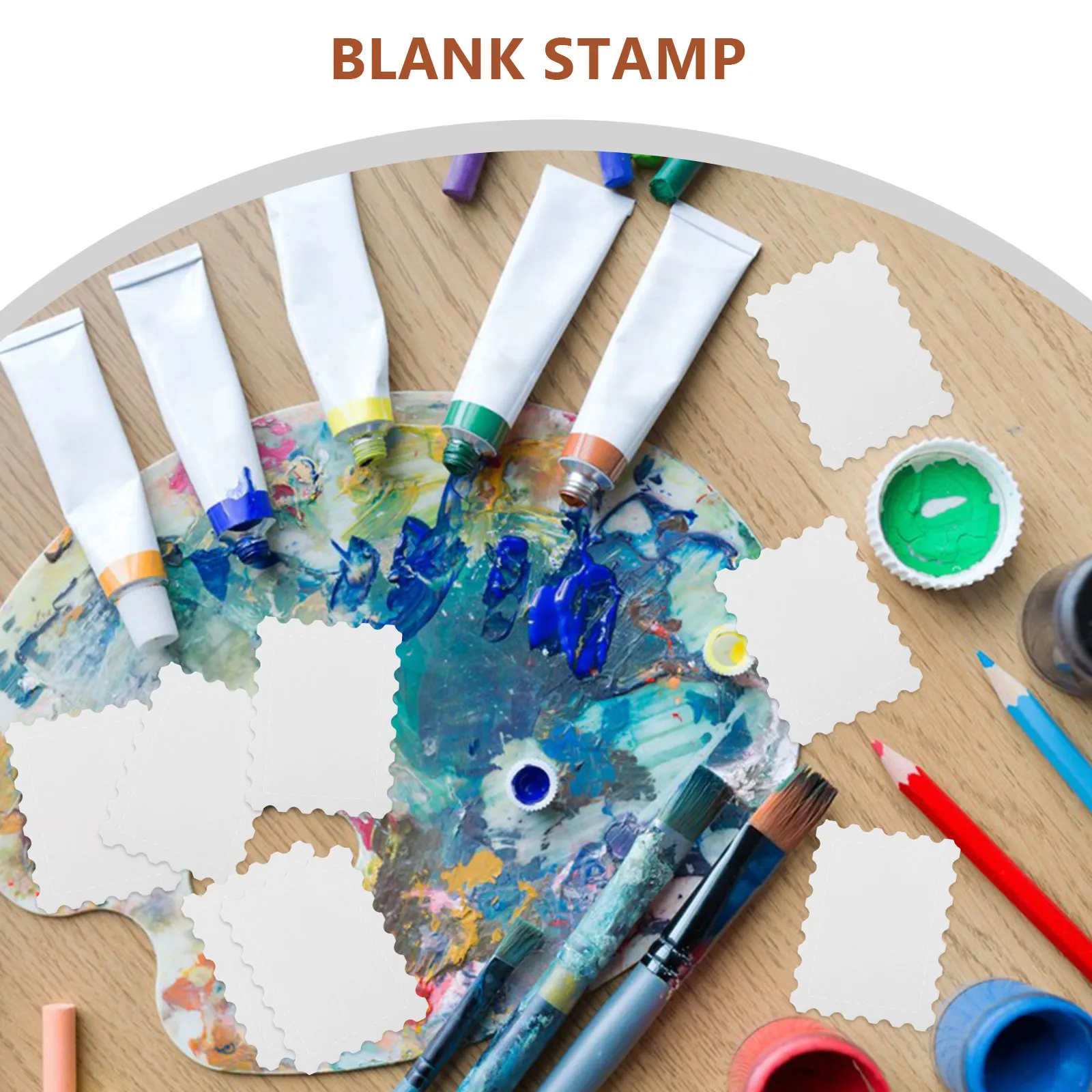 25Pcs Blank Watercolor Paper Cards for DIY Craft Post Stamp Frame Cutting Dies Scrapbooking Art Paper Notes Stamp Tools