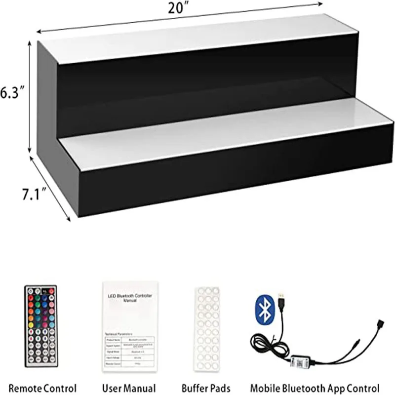Premium Custom LED Liquor Display StandCross-border Acrylic Luminous Rack Custom Red Base Foreign   Rack Beer