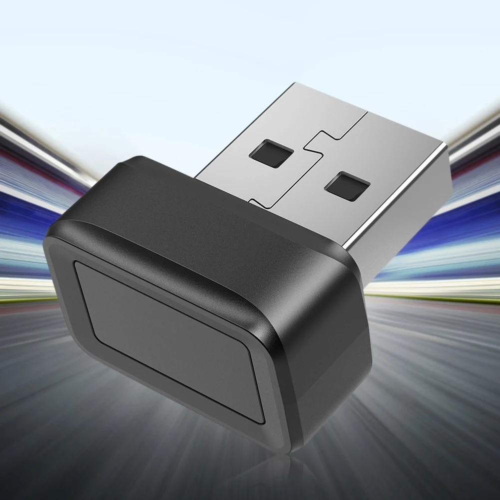 

USB Fingerprint Key Reader FIDO U2F Speedy Matching Security Key Windows Hello Anti-Spoofing Mini Fingerprint Reader 360° Touch