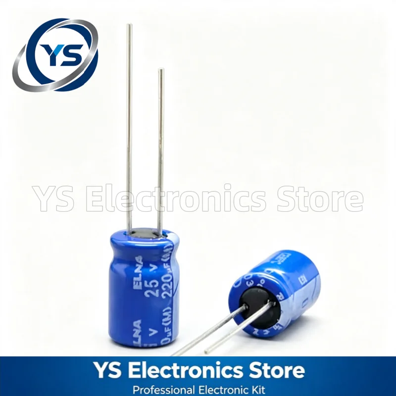 10/50/100/200pcs 25V220UF ELNA RE3 Series 8X11.5mm HiFi Audio Capacitor RE3-25V221MG3# 220V25UF 220UF 25V Original and NEW