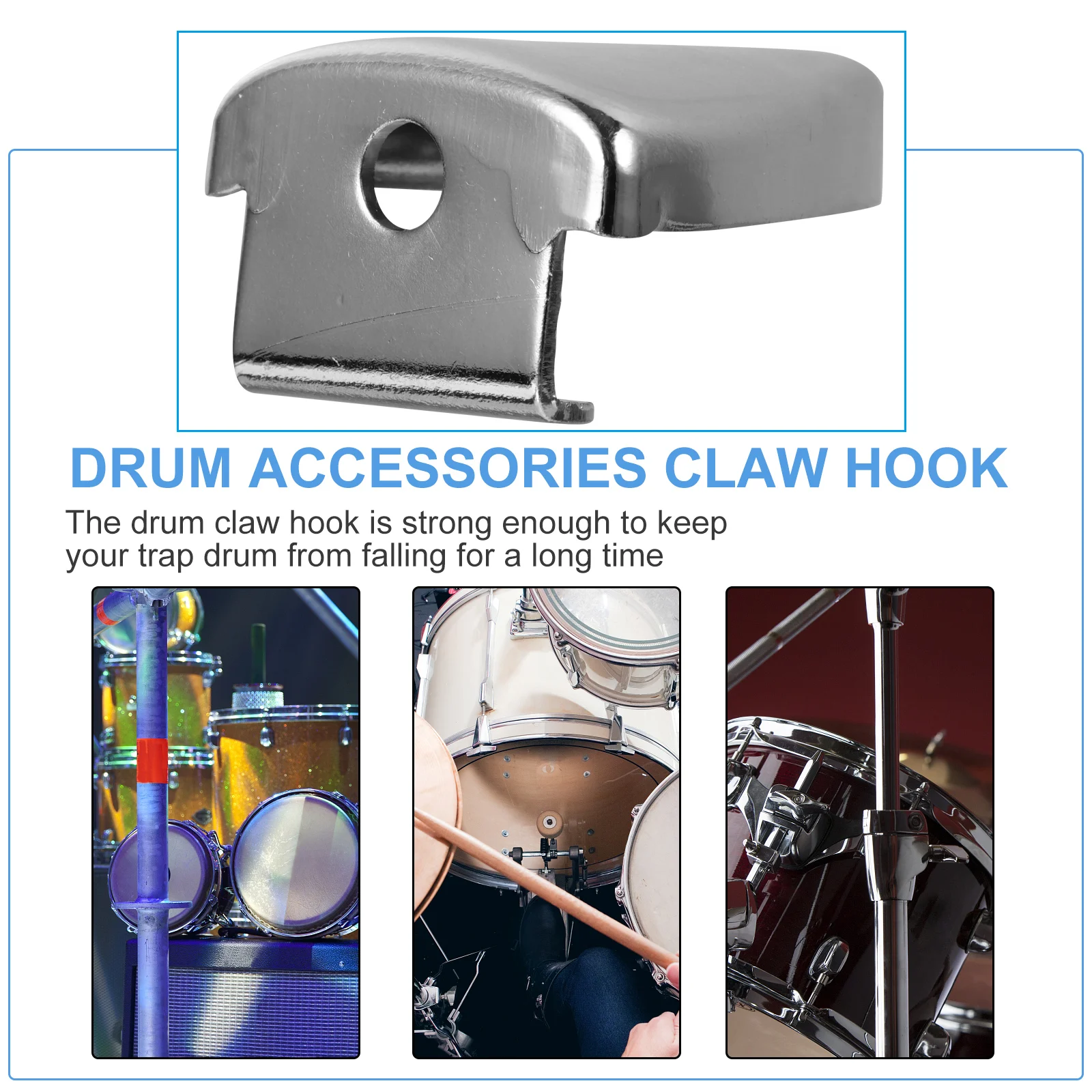 

5 pcs Claw Lug Durable Zinc Alloy Replacement Parts Bass Accessories Triangle Triangle Shape Drum Claw Hook Drum Connector Shape