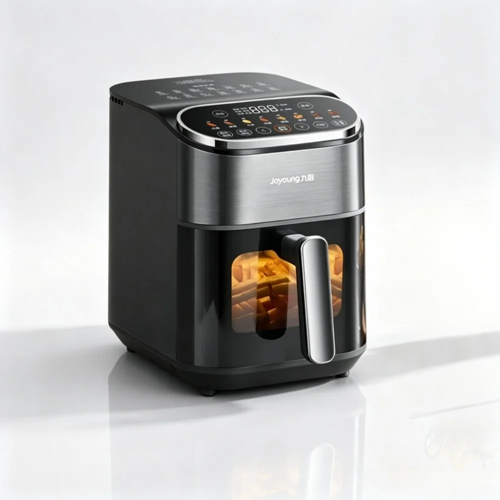 5.5L New Multifunctional Air Fryer Steam Oven Dual Heaters View‑Window Flip‑Free Large‑Cap Full‑metal Inner Chamber  Airfryer