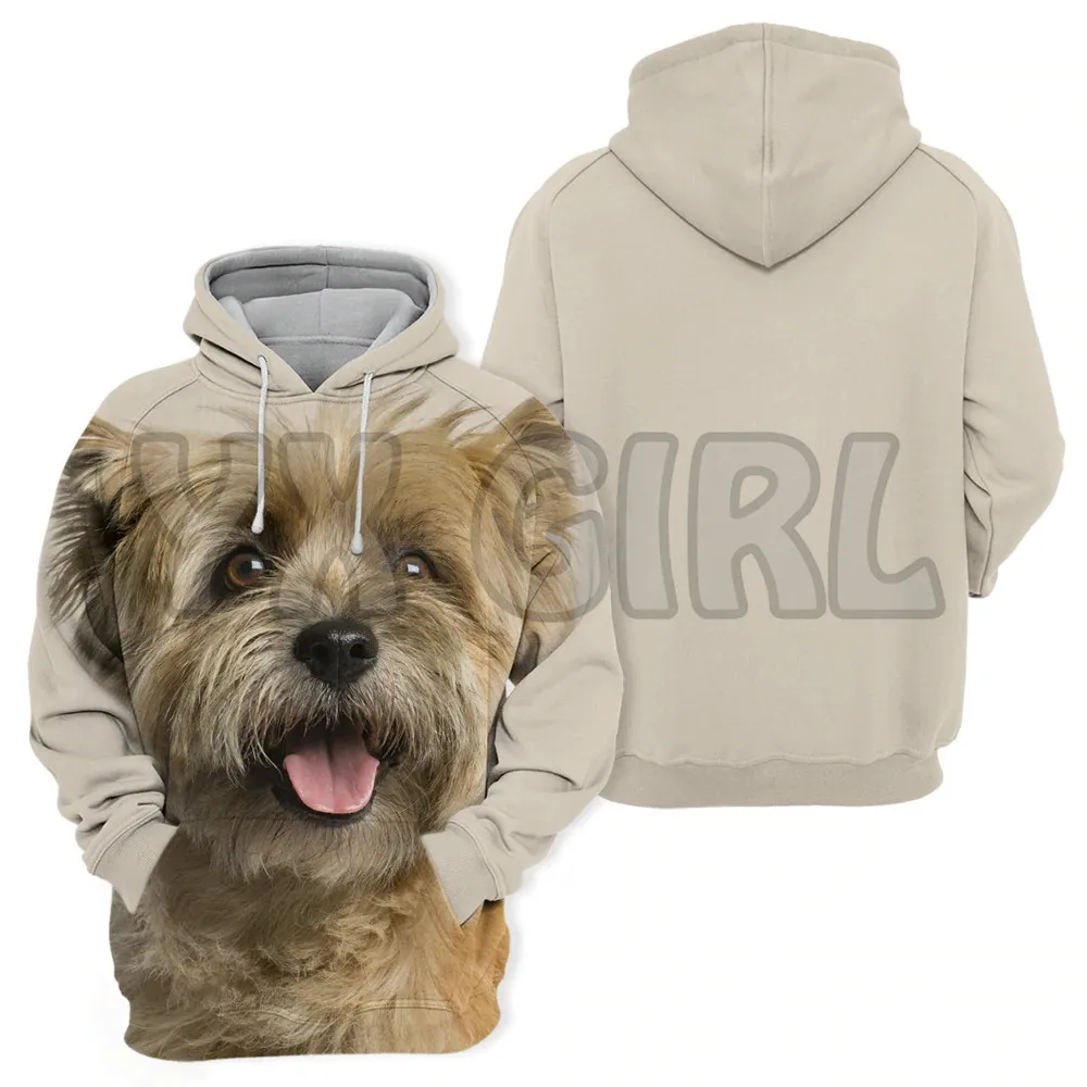 

Animals Dogs Cairn Terrier Yellow Happy 3D Printed Hoodies Unisex Pullovers Funny Dog Hoodie Casual Street Tracksuit