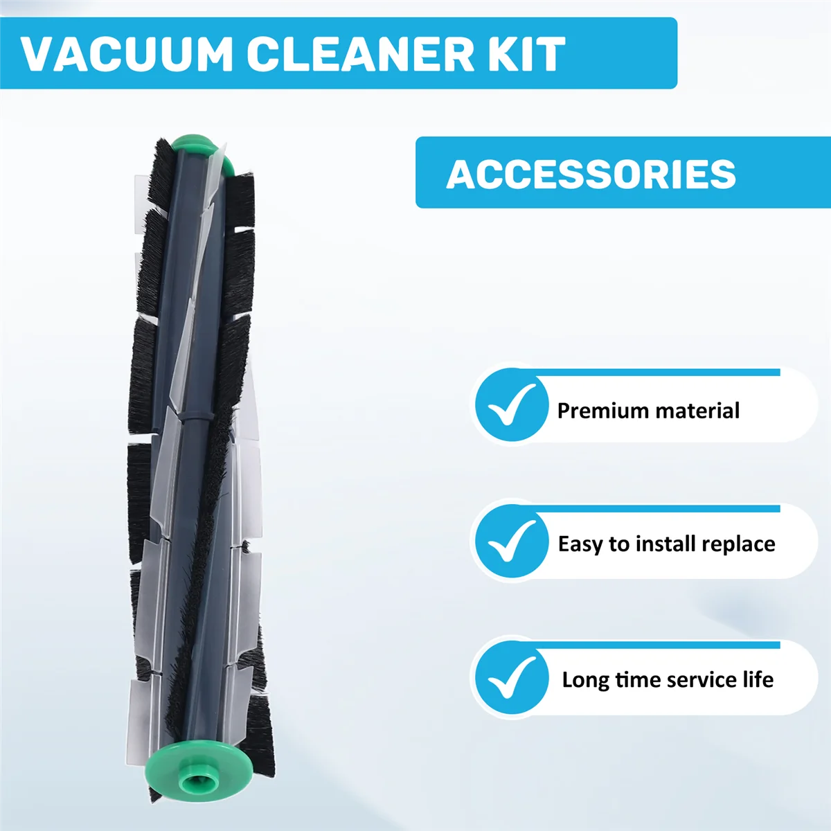 Vorwerk kobold用ラウンドブラシ,掃除機ロボット,家庭用掃除アクセサリー,交換ツール,vr200,vr300,1個