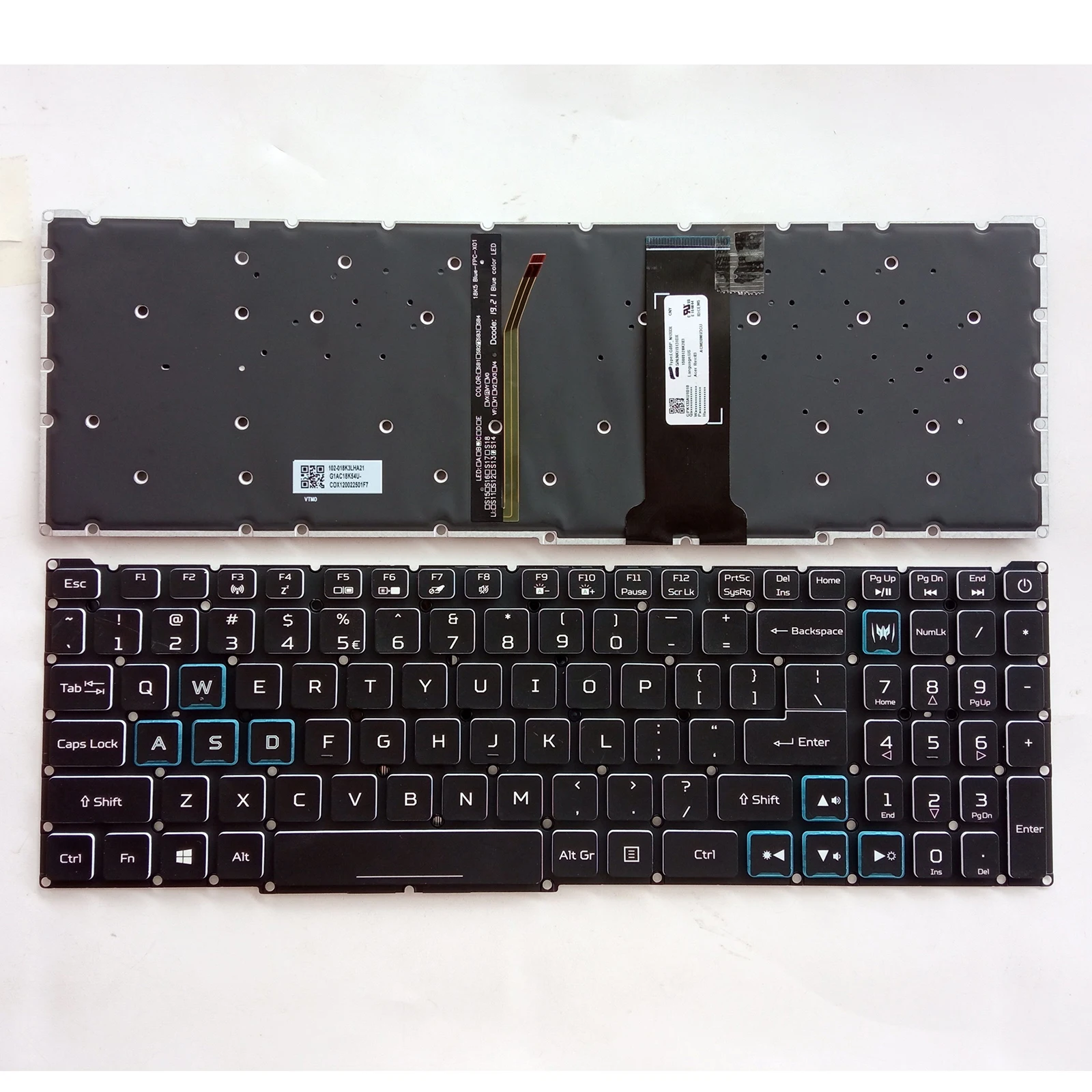 US laptop keyboard for Acer Nitro 5 AN515-54 55 43 44 AN517-51 52 AN715-51