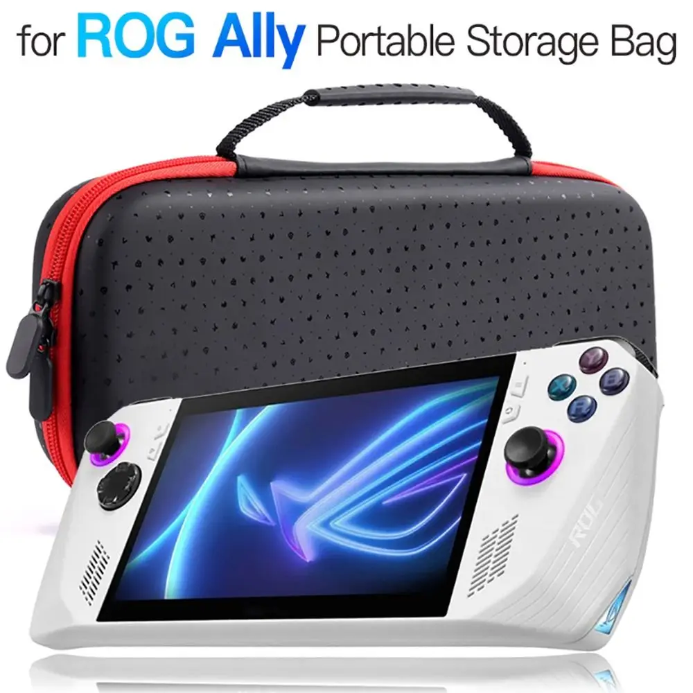 EVA Capa protetora à prova de choque Bolsa para Asus ROG Ally Hard Carrying Case Bolsa de armazenamento Protetor de tela para console de jogos portátil