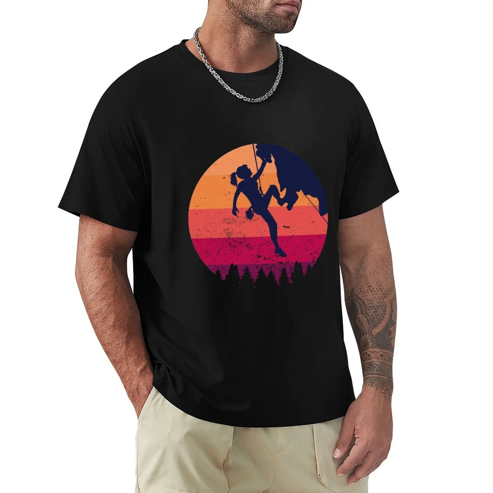 

Climber, mountaineer, adventurer, woman. T-Shirt Labor Work Casual T-Shirt