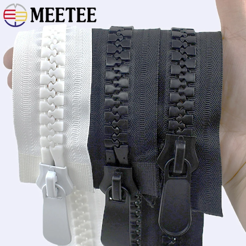 

70-150cm 20# Extra Large Resin Zipper Double Slider Open-End Zippers Down Coat Tent Long Zips Repair Kit DIY Sewing Accessories