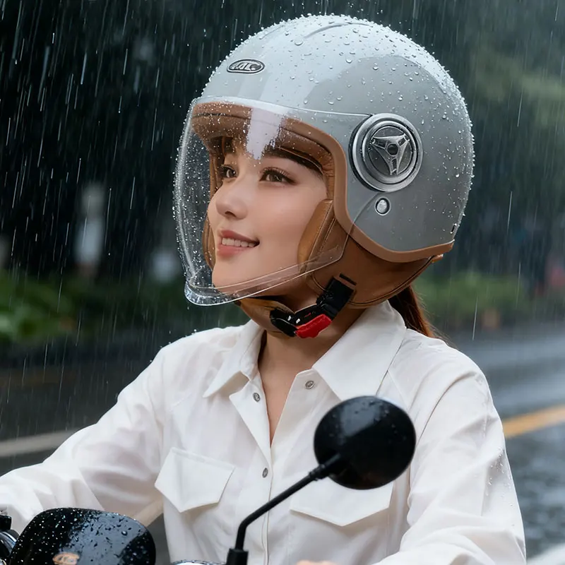 

Винтажный мотоциклетный шлем TT&COCASCOS с козырьком для езды на мотоцикле, открытый полушлем 3/4 в стиле ретро, скутер Capacete Mot