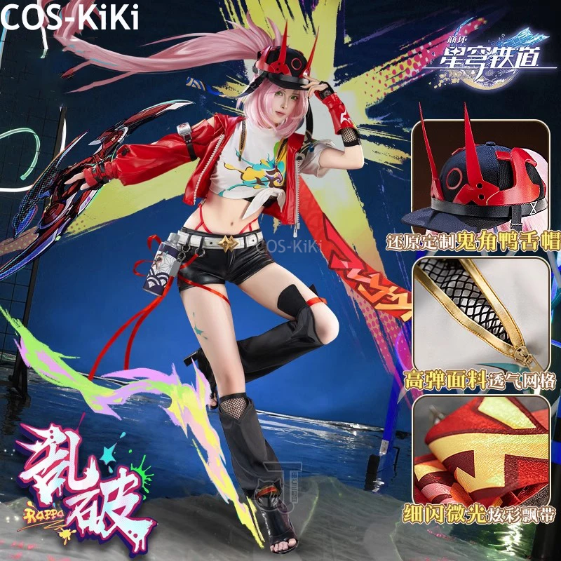 COS-KiKi Honkai: Star Rail Rappa Game Suit Cool Uniform Cosplay Costume Halloween Carnival Party Role Play Outfit Women